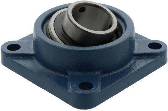 ZEN Flanschlager-Gehäuseeinheit UCFS322 110 mm viereckig – Grauguss, 4-Loch, Schleuderscheiben-Dichtung