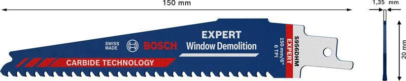 BOSCH Säbelsägeblatt Expert Window Demolition S 956 DHM L150mm B6mm