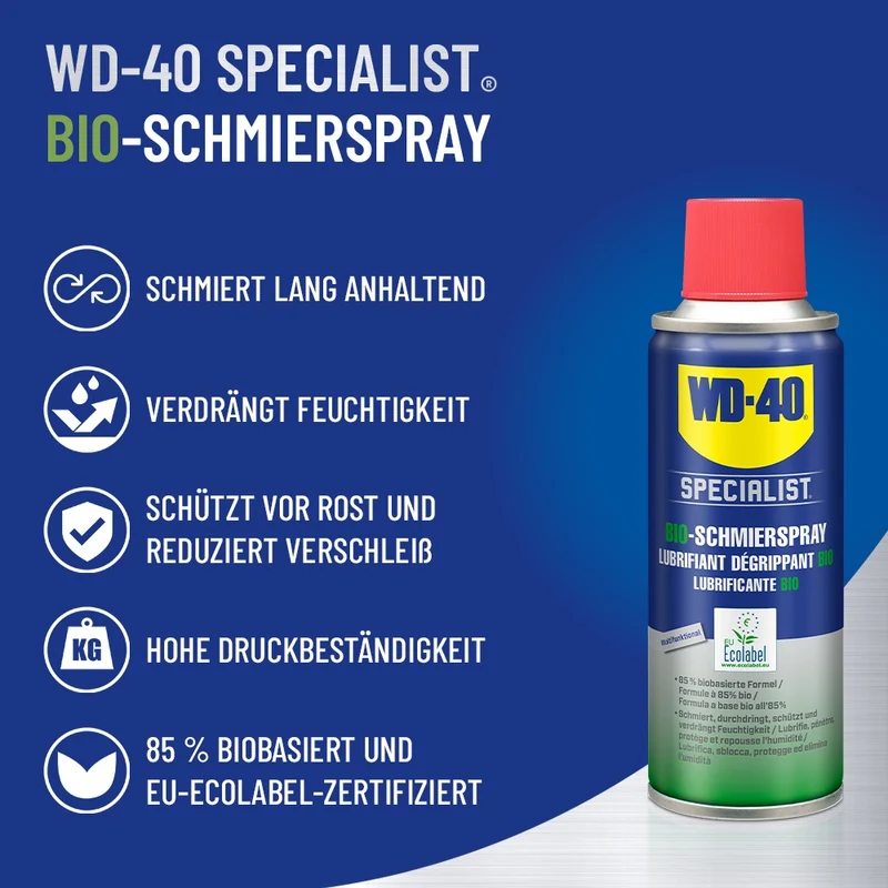 WD-40 SPECIALIST Schmierspray 200 ml bernsteinfarben – 6er-Pack, multifunktional, NSF H2