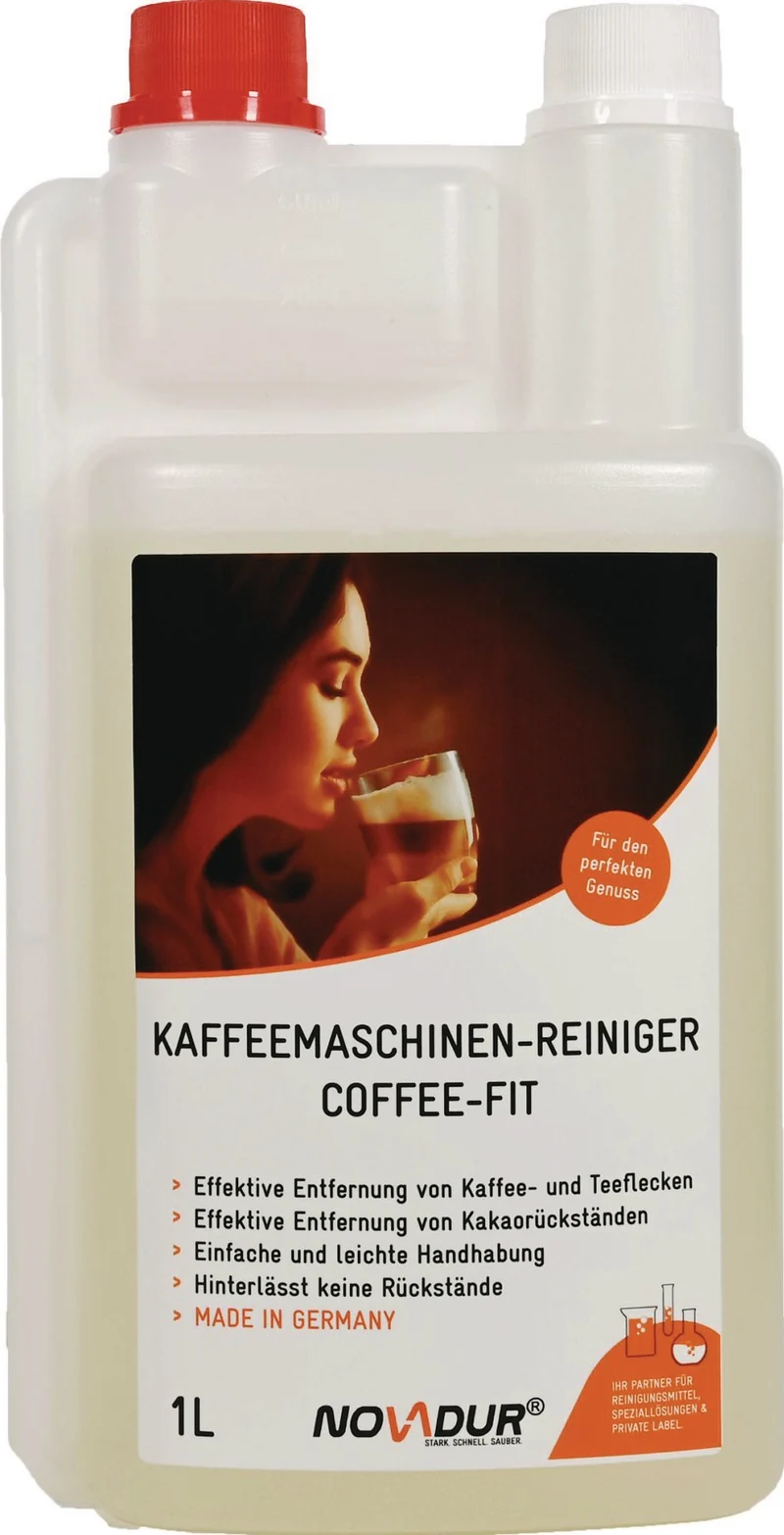 NOVADUR Kaffeemaschinenreiniger Coffee Fit 1l – Konzentrat gegen Kaffee-, Tee- und Kakaorückstände