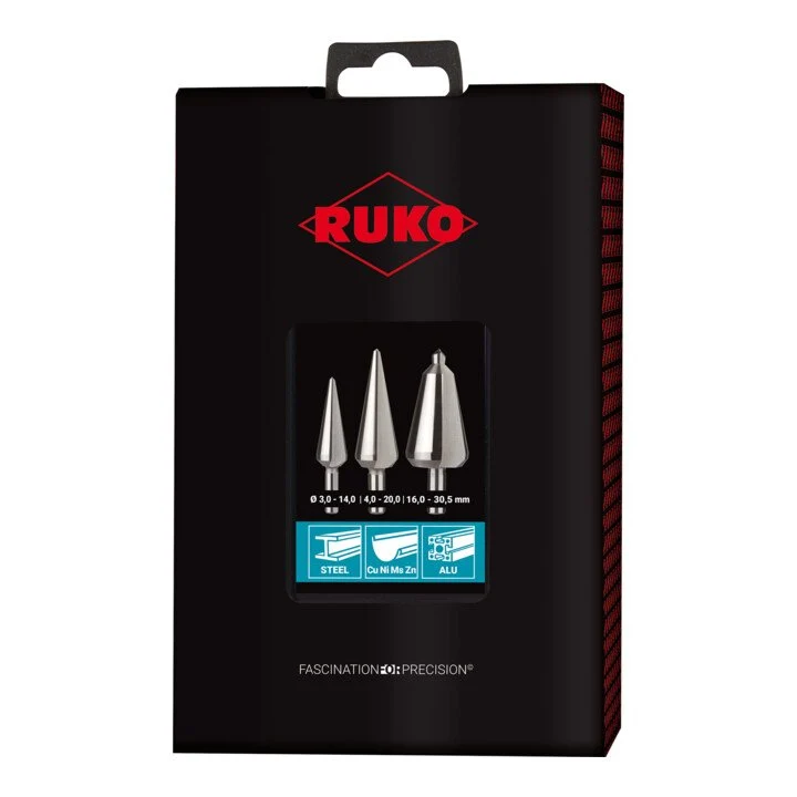 RUKO Blechschälbohrersatz 3-14 / 5-20 / 16-30,5 mm ( 4000601698 )