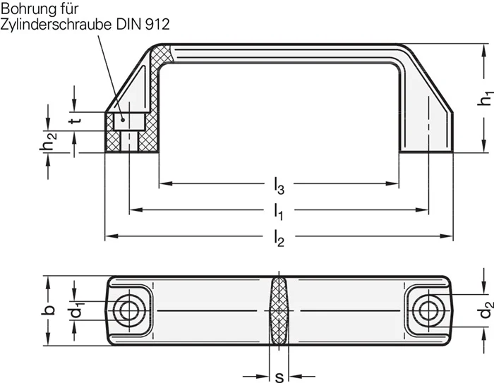 GANTER Bügelgriff GN 528 l1 179 ±1 mm d1 8,5 mm 10 Stück ( 4601000175 )