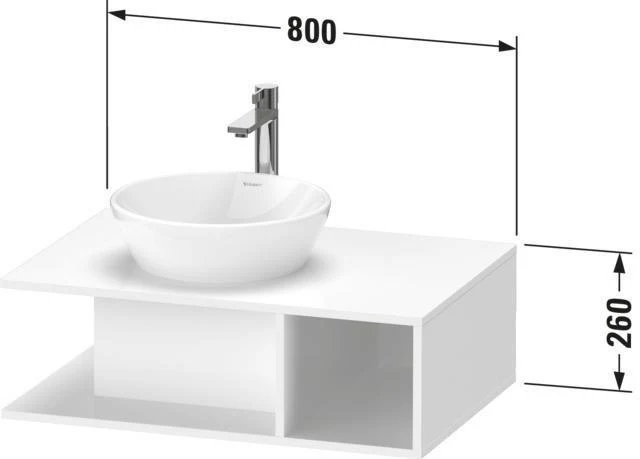 DURAVIT D-Neo WTU wandh.,1 offenes Fach r., 2