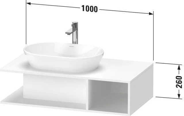 DURAVIT D-Neo WTU wandh.,1 offenes Fach r., 2