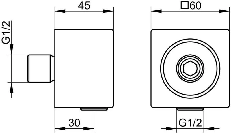 KEUCO Schlauchanschluss EDITION 11 DN 15 geb