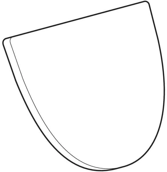 GEBERIT Flow Urinal-Deckel weiß mit Absenkautomatik – Duroplast & Edelstahl