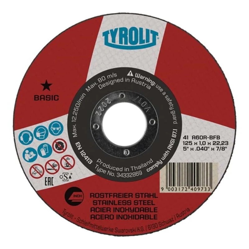 TYROLIT Trennscheibe BASIC D125x1mm gerade 25 Stück ( 4000845536 )