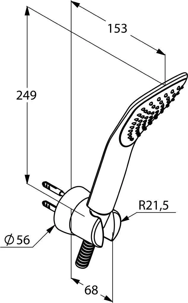 KLUDI FIZZ Wannen-Brause-Set 1S mit Schlauch – Handbrause mit Antikalksystem