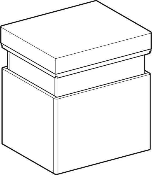 Geberit Renova Comfort Hocker – Weiß Matt, Höhenverstellbar mit Rollen & Stauraum