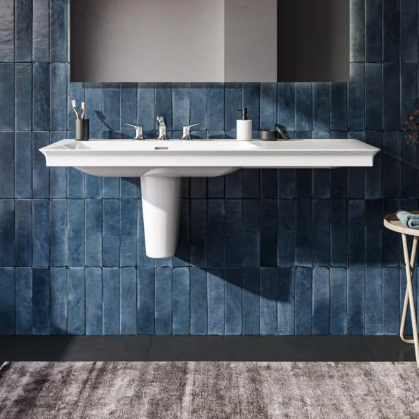Ideal Standard Möbelwaschtisch La Dolce Vita 1260 mm mit 3 Hahnlöchern, Überlauf und Ablage rechts Weiß