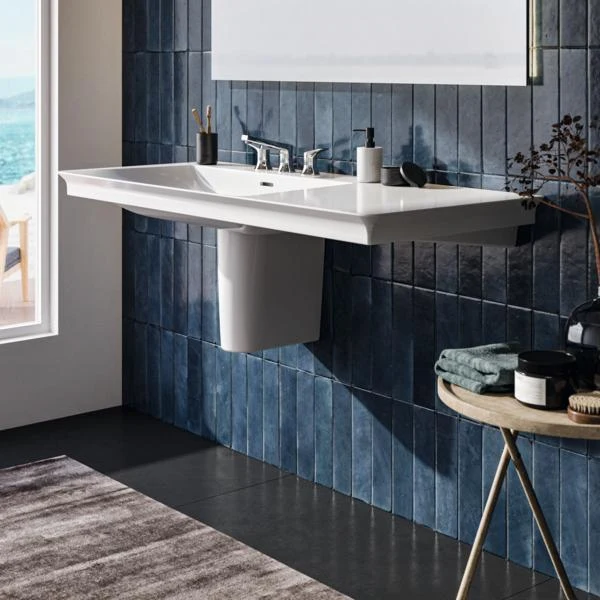 Ideal Standard Möbelwaschtisch La Dolce Vita 1260 mm mit 3 Hahnlöchern, Überlauf und Ablage rechts Weiß