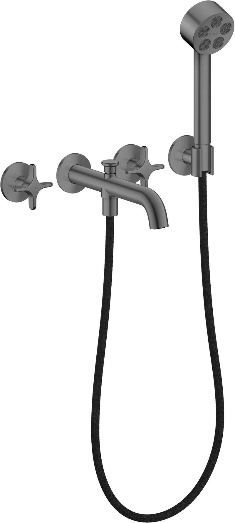 AXOR One 3-Loch Wannenarmatur Unterputz mit Handbrause