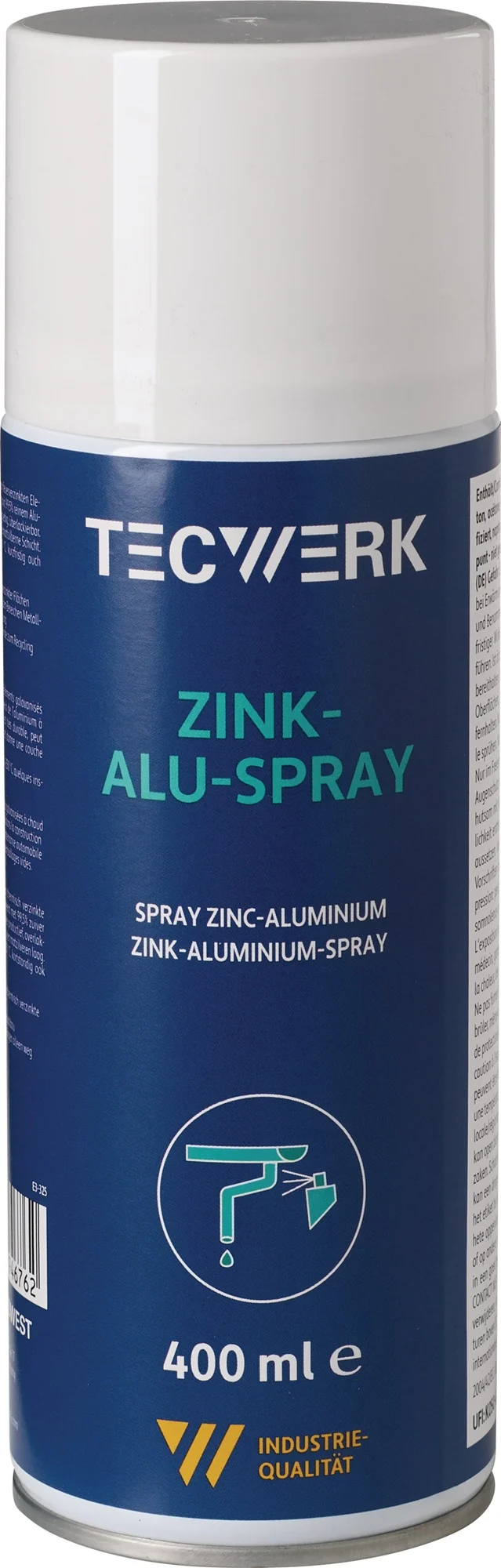 TECWERK Zinkaluspray alufarben 400 ml Spraydose – 12 Stück