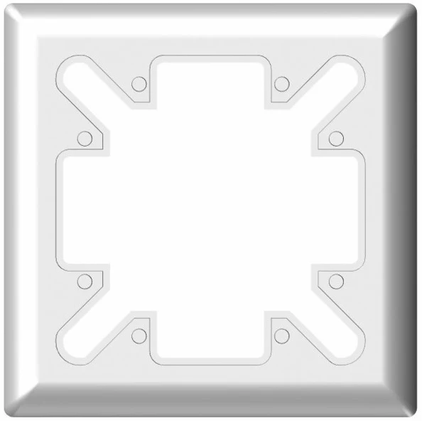 OVENTROP Montageplatte System Feller für R-Tronic, verkehrsweiß RAL 9016, 88 x 88 mm
