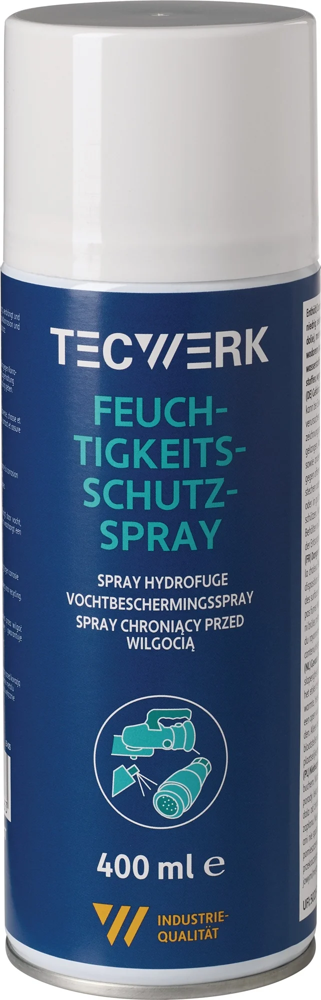 TECWERK Feuchtigkeitsschutzspray transparent 400 ml – Korrosionsschutz für Metall, Werkzeuge & Lagerung, 12er-Pack