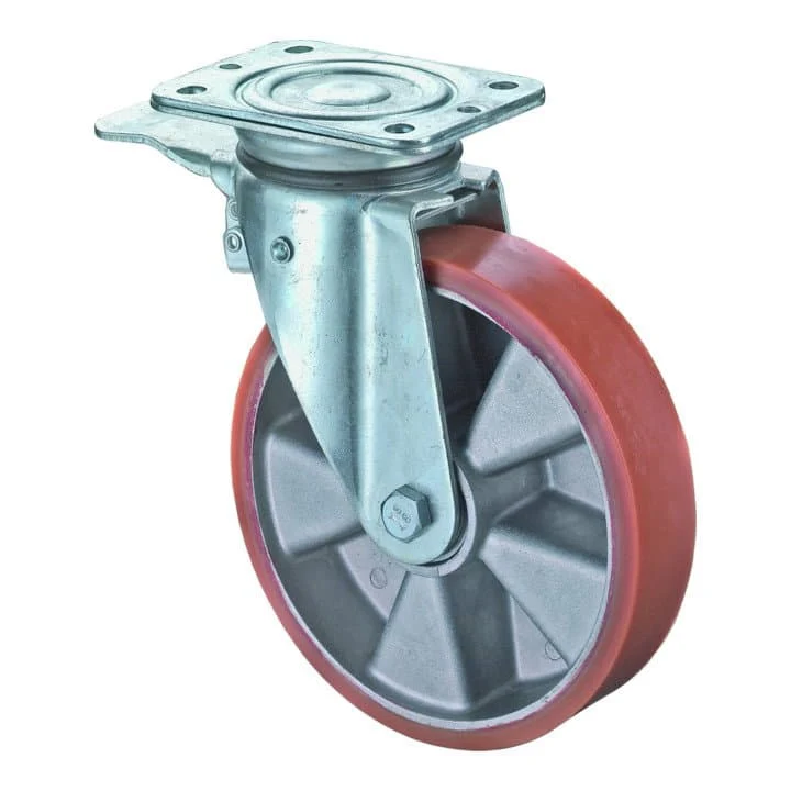 BS ROLLEN Lenkrolle mit Totalfeststeller Rad-Ø 200 mm Tragfähigkeit 600 kg ( 3900275628 )